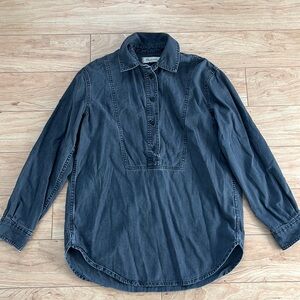 Black Madewell Collar Top